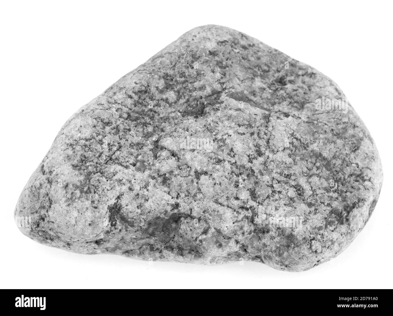 Pietra grande naturale, ciottoli isolati su sfondo bianco. Pietre per bagni e saune Foto Stock