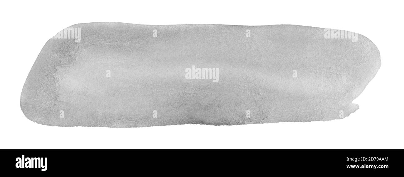 Un blocco oblungo grigio disegnato in acquerello con bordi lisci. Telaio pronto per il design. Foto Stock