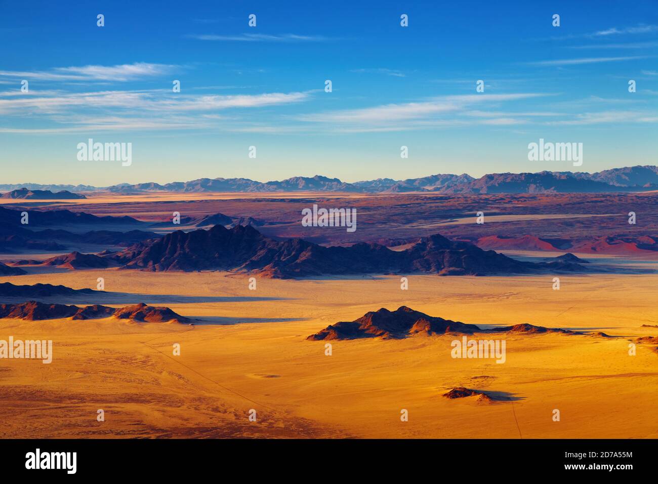 Deserto del Namib, vista aerea, dune di Sossusvlei Foto Stock