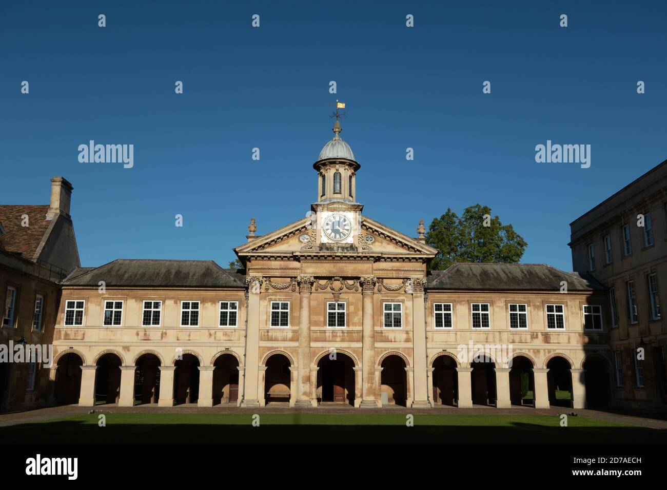 Corte di fronte all'Emmanuel College Cambridge Inghilterra Foto Stock