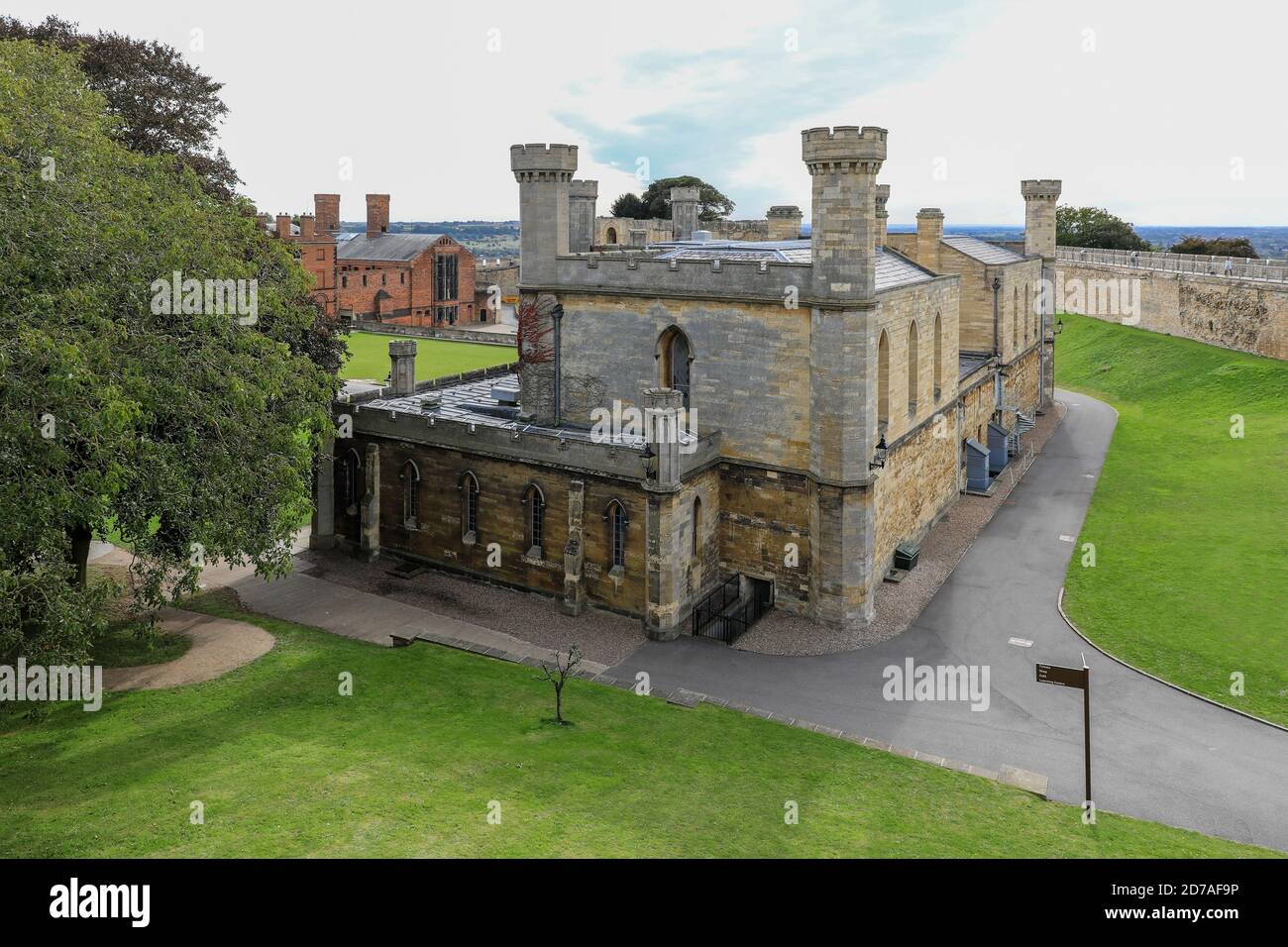 Il tribunale di Lincoln Castle, attualmente sede del Lincoln Crown Court, City of Lincoln, Lincolnshire, Inghilterra, Regno Unito Foto Stock