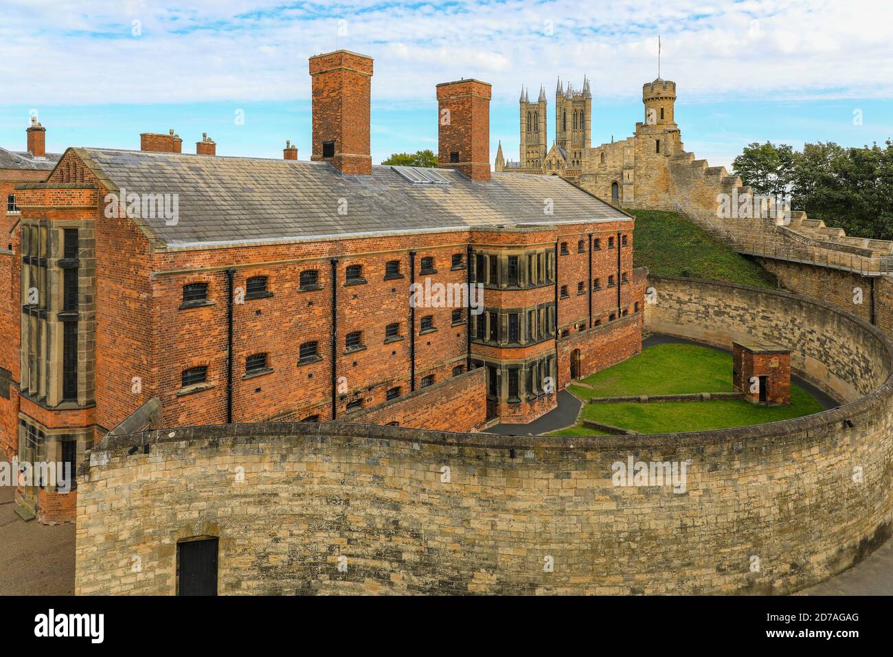 La prigione vittoriana a Lincoln Castle, Città di Lincoln, Lincolnshire, Inghilterra, Regno Unito Foto Stock