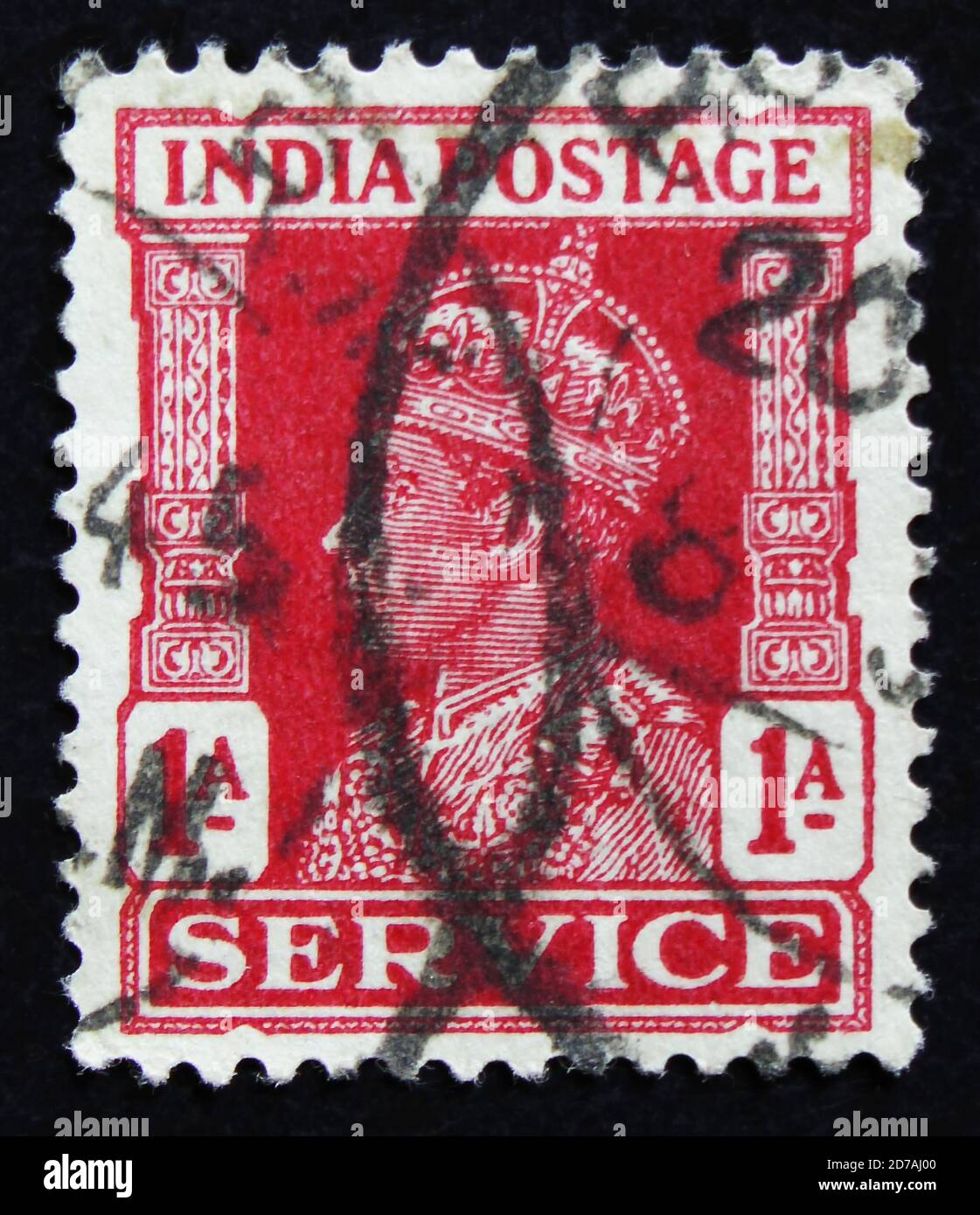MOSCA, RUSSIA - 2 APRILE 2017: Un francobollo stampato in India mostra Re Giorgio VI, serie, circa 1946 Foto Stock