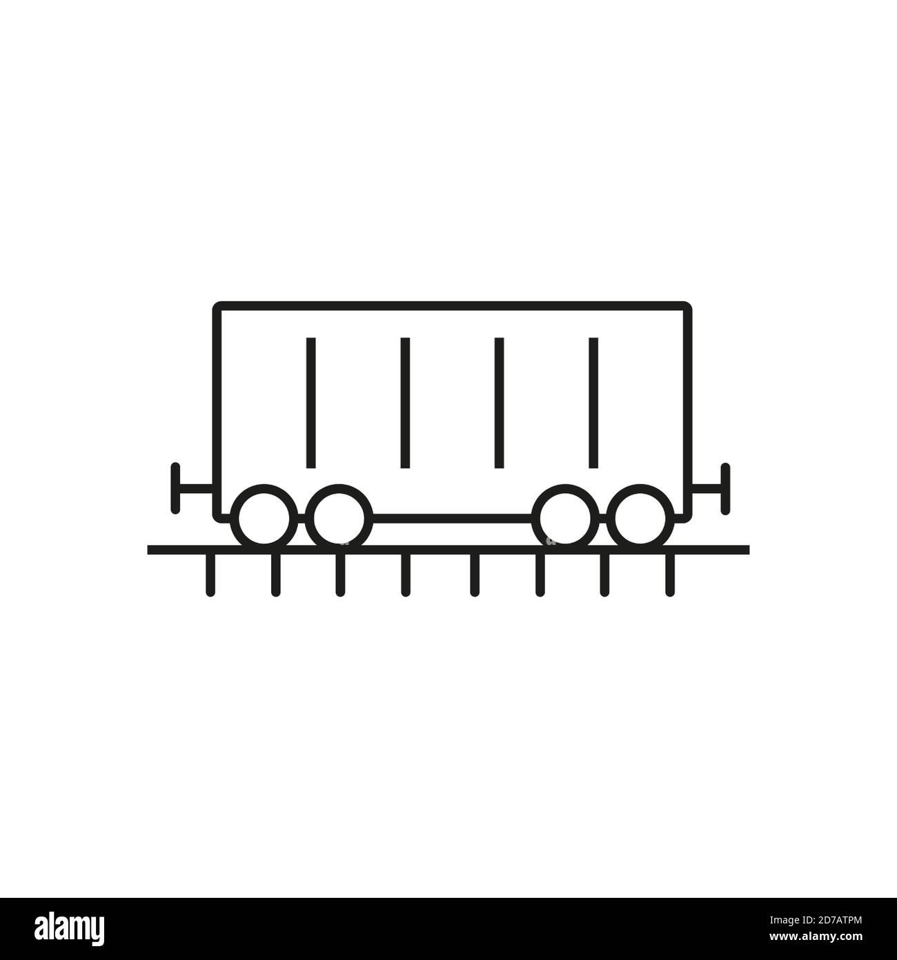 icona del carro da carico elemento dell'icona logistica per il concetto mobile e le app web. L'icona del carro da carico sottile può essere utilizzata per il Web e i dispositivi mobili. Icona Premium attivata Illustrazione Vettoriale