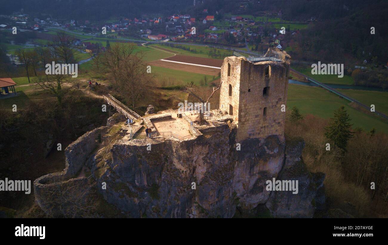 castello neideck Franconia Svizzera Germania Foto Stock