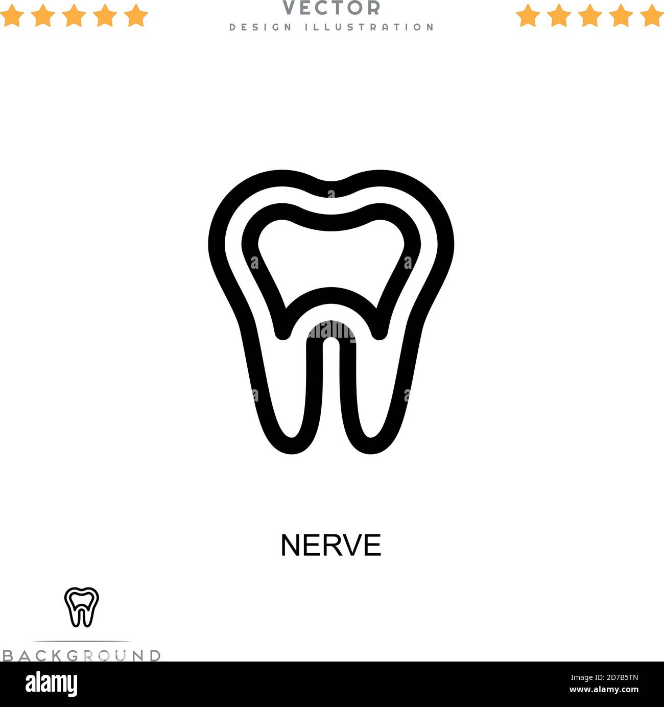 Icona nervo. Semplice elemento della raccolta delle interruzioni digitali. Icona di Line Nerve per modelli, infografiche e altro ancora Illustrazione Vettoriale