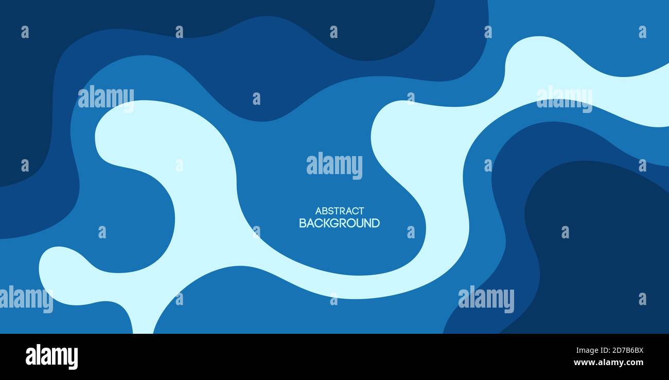 Sfondo astratto, poster, banner. Composizione di forme amorfe, forme liquide. Illustrazione a colori vettoriali in stile piatto. Illustrazione Vettoriale