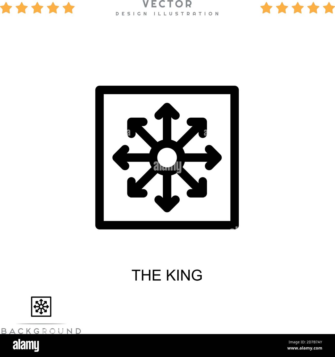 L'icona del re. Semplice elemento della raccolta delle interruzioni digitali. Allineate l'icona del re per modelli, infografiche e altro ancora Illustrazione Vettoriale