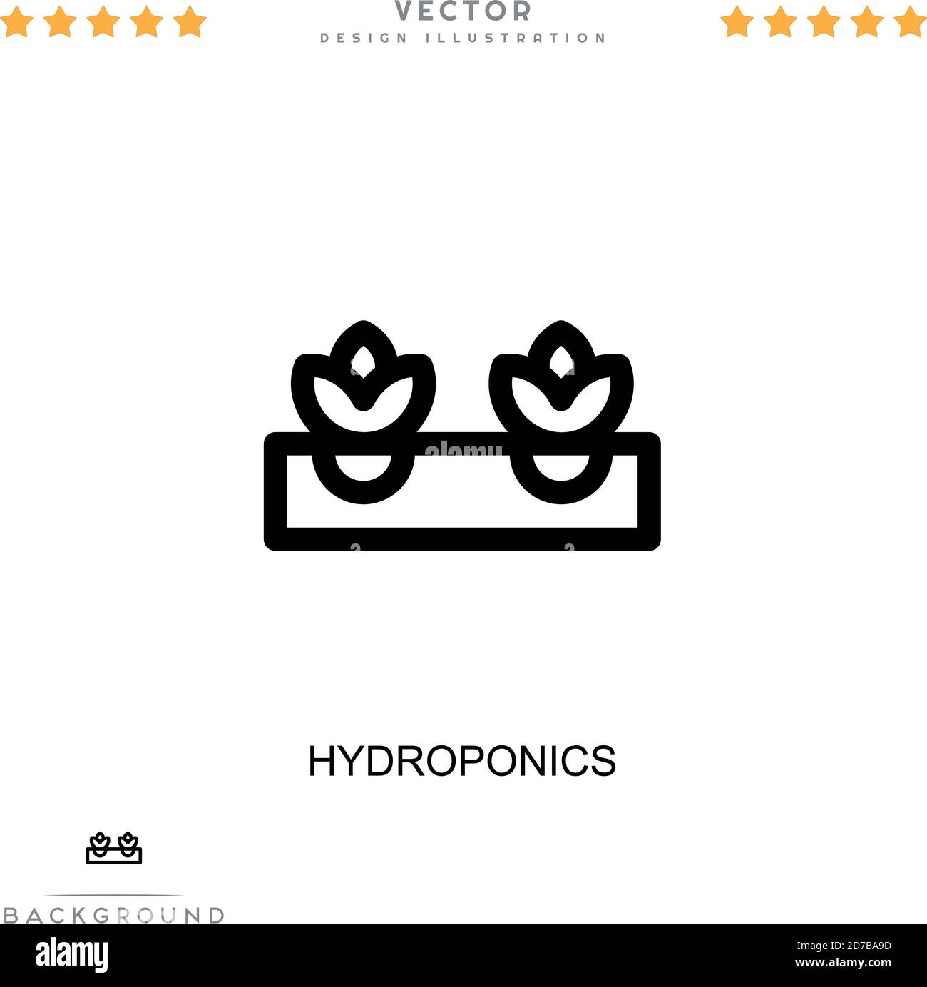 Icona idroponica. Semplice elemento della raccolta delle interruzioni digitali. Icona Line Hydroponics per modelli, infografiche e altro ancora Illustrazione Vettoriale