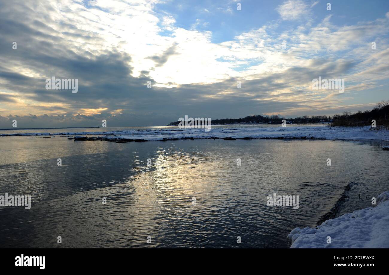 Lago Erie a Gravelly Bay. Foto Stock