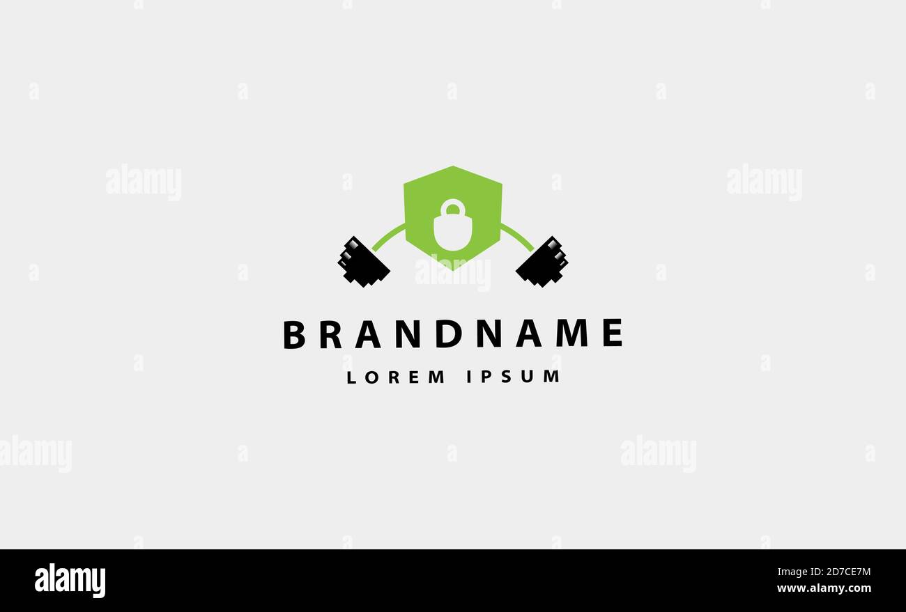 barbell bodybuild fitness logo vettore di progettazione Illustrazione Vettoriale