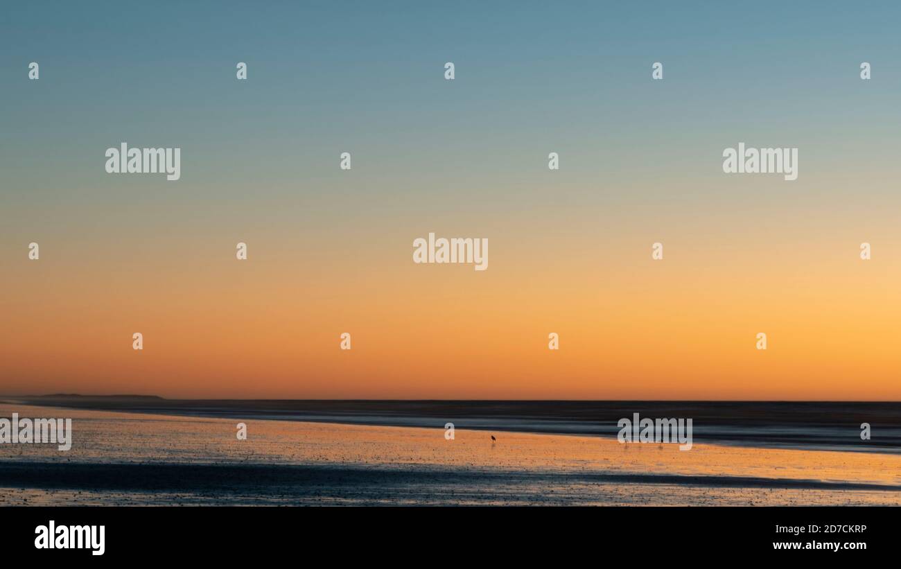Dawn su Eighty Mile Beach nel nord ovest dell'Australia occidentale. Foto Stock