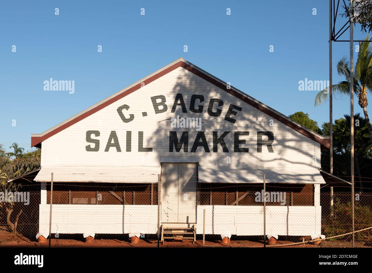Sailmaker's Shed, un edificio storico costruito nel 1897, è ora parte del Broome Museum. Foto Stock