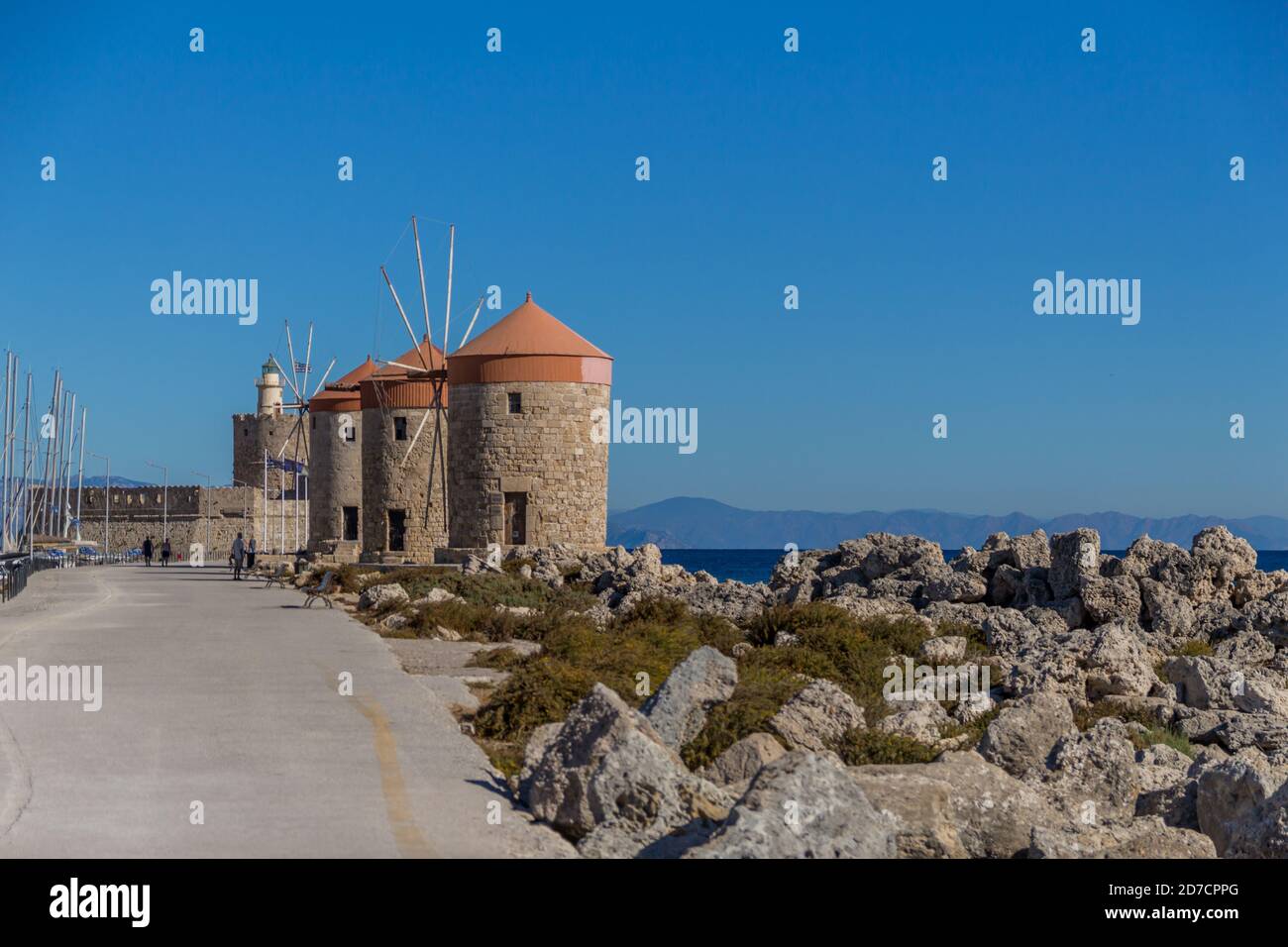 Sensazione di vacanza sull'isola greca del sole a est Mediterraneo - Rodi / Grecia Foto Stock