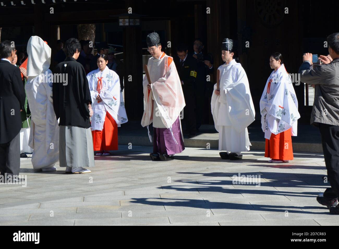 Shinto Wedding al Santuario Meiji, Tokyo Foto Stock