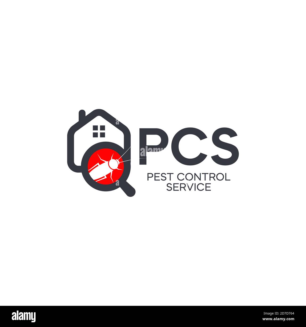 Informazioni sul logo del servizio di controllo dei parassiti. Prevenzione, sterminio e disinfezione della casa da insetti, funghi e piccoli roditori. Parassiti perdonanti Illustrazione Vettoriale