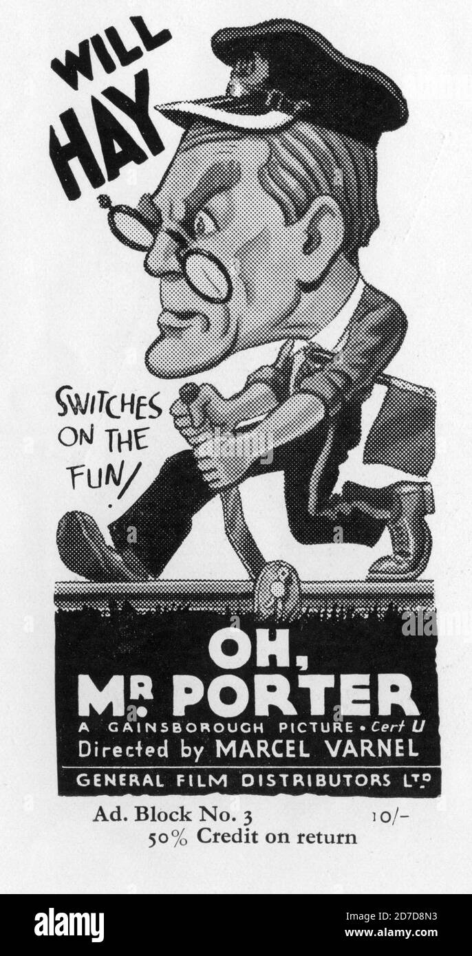 FIENO IN OH, SIGNOR PORTER! 1937 regista MARCEL VARNEL storia originale FRANK LAUNDER Gaumont British Picture Corporation / Gainsborough Pictures / General Film Distributors (GFD) Foto Stock