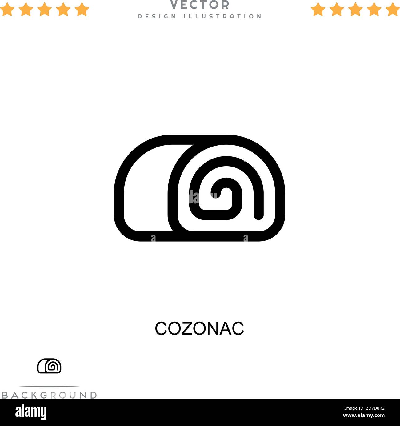 Icona Cozonac. Semplice elemento della raccolta delle interruzioni digitali. Icona di Line Cozonac per modelli, infografiche e altro ancora Illustrazione Vettoriale