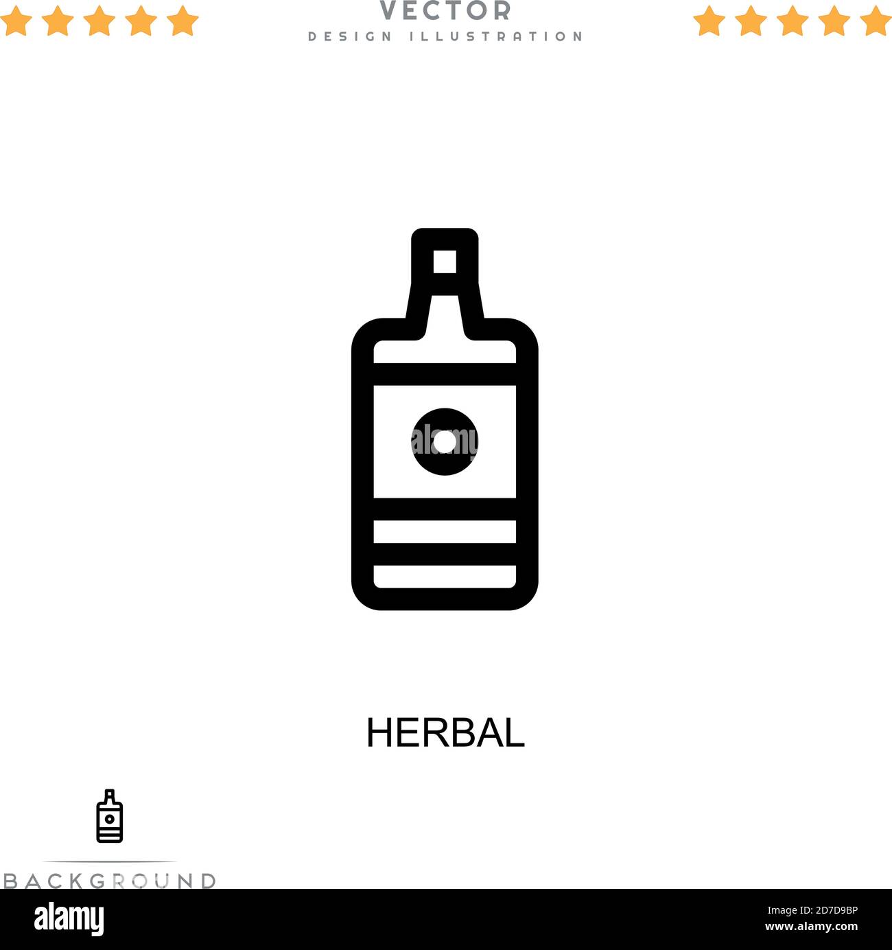 Icona a base di erbe. Semplice elemento della raccolta delle interruzioni digitali. Icona Line Herbal per modelli, infografiche e altro ancora Illustrazione Vettoriale