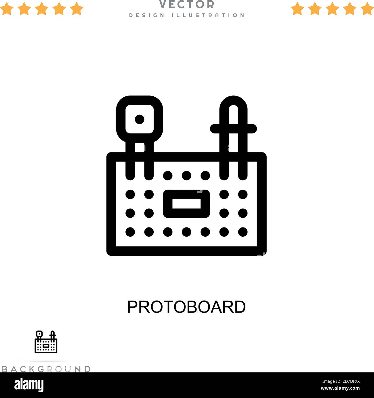 Icona Proboard. Semplice elemento della raccolta delle interruzioni digitali. Icona Proboard di linea per modelli, infografiche e altro ancora Illustrazione Vettoriale