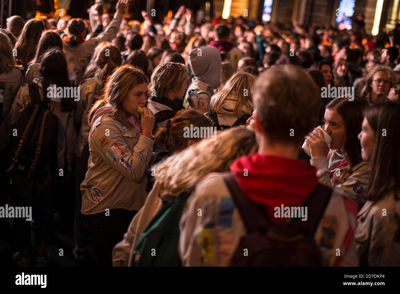 Festa delle guide e degli scout delle ragazze, Anversa Foto Stock