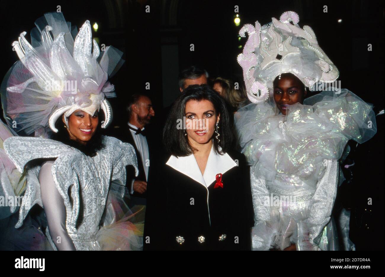 Moderatorin Birgit Schrowange beim Frankfurter Opernball, Deutschland 1994. Foto Stock