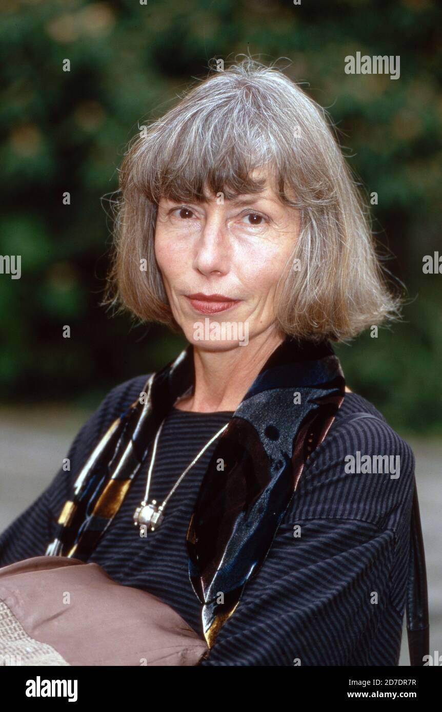 Autorin auf der Buchmesse a Francoforte, Deutschland 1993. Foto Stock