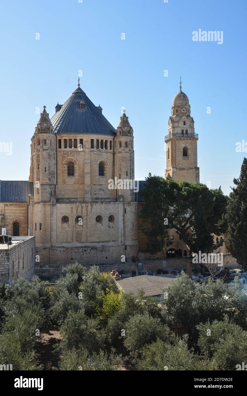 Monastero dell'Assunzione della Vergine. Tempio cattolico sul colle Sion di  Gerusalemme Foto stock - Alamy