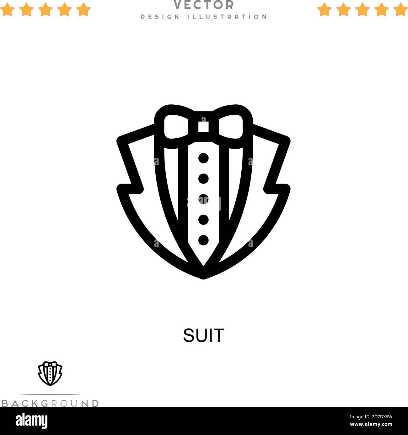 Icona Suit. Semplice elemento della raccolta delle interruzioni digitali. Icona del tuta per modelli, infografiche e altro ancora Illustrazione Vettoriale