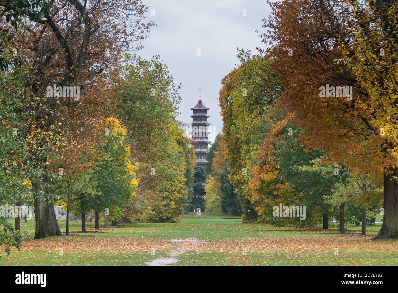 La Grande Pagoda, Kew Gardens, Londra, Regno Unito Foto Stock