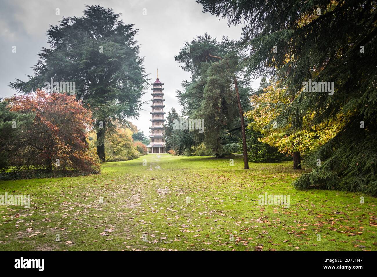 La Grande Pagoda, Kew Gardens, Londra, Regno Unito Foto Stock