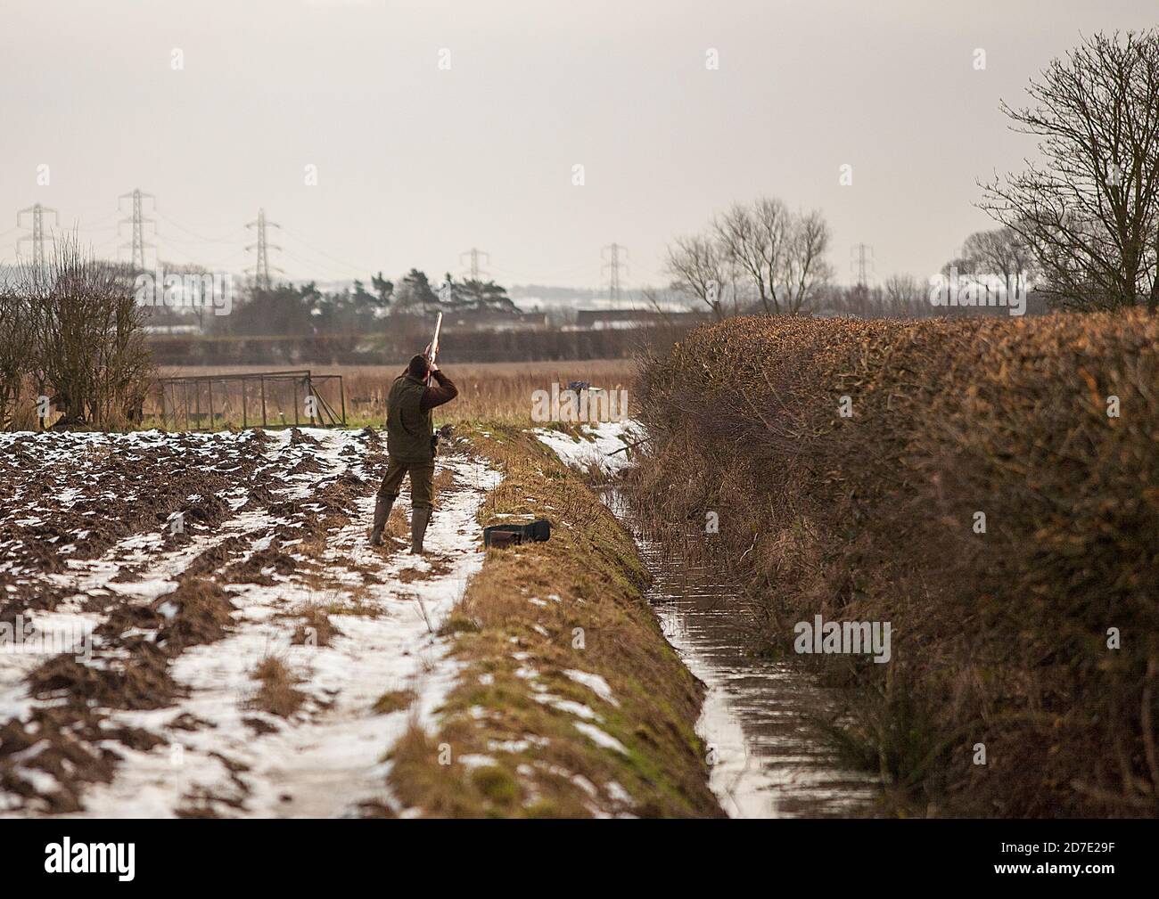 In un gioco guidato sparare in Lancashire, Inghilterra Foto Stock