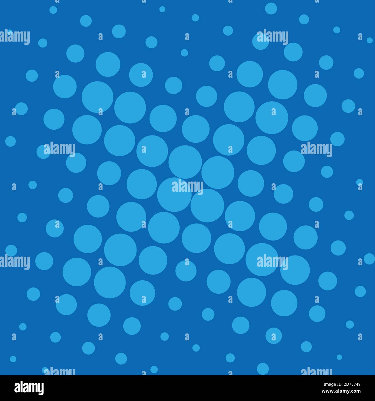 Uno sfondo astratto blu con un raster a mezzitoni di grande colore effetto Illustrazione Vettoriale