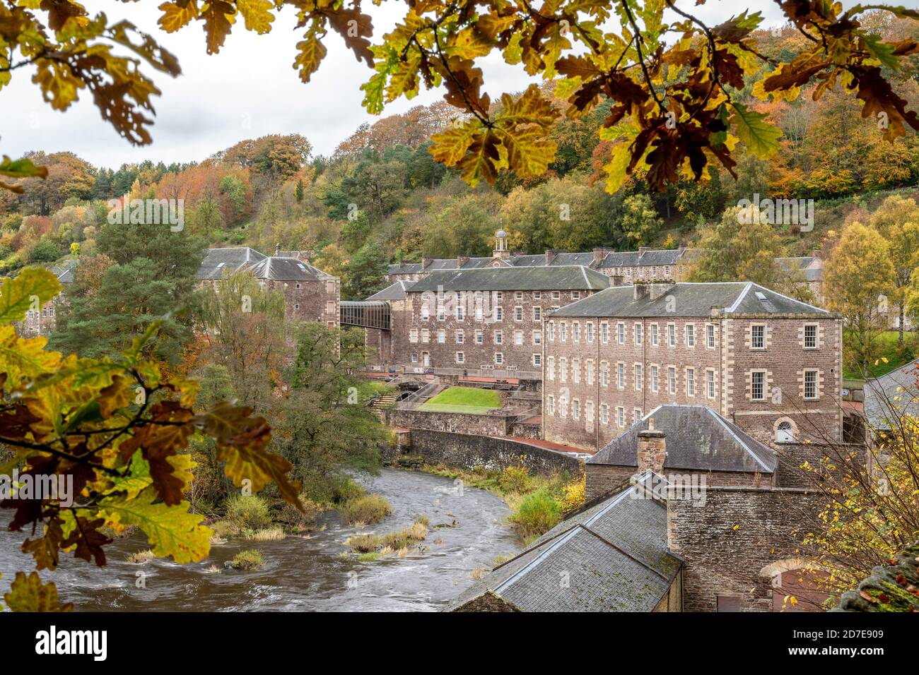 New Lanark, South Lanarkshire, Scozia, Regno Unito Foto Stock