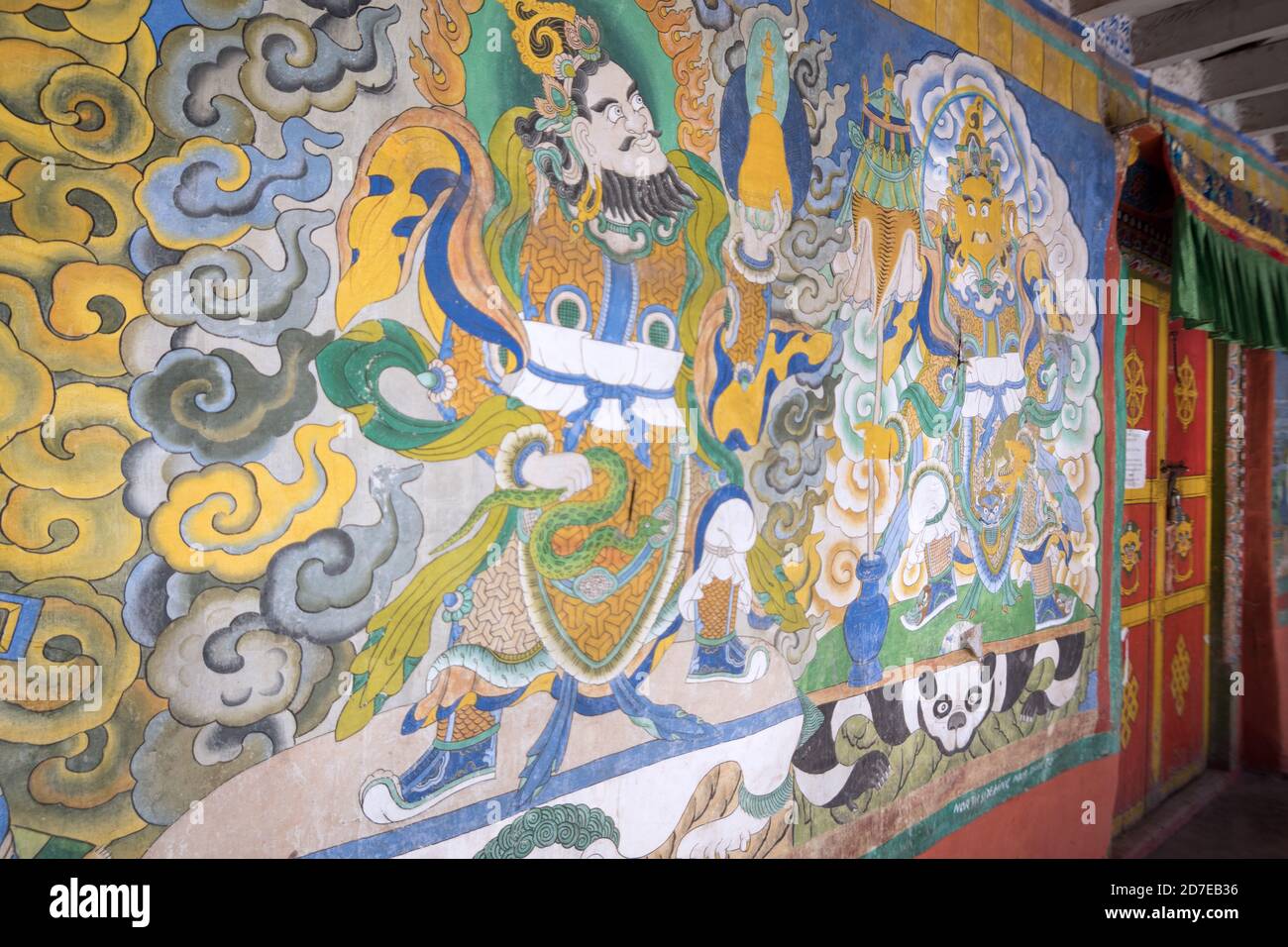 Nepal. Quattro re paradisiaci buddisti. Circuito Annapurna, Jhong. Foto Stock