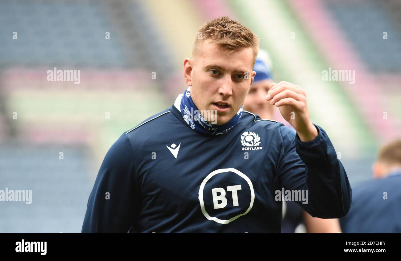 22 Ottobre-20.BT Murrayfield Stadium. Edimburgo.Scozia. Rugby Autumn Nations Cup - Team Run - Scozia / Georgia. Matt Fagerson (Glasgow Warriors) della Scozia. Credit: eric mcowat/Alamy Live News Foto Stock