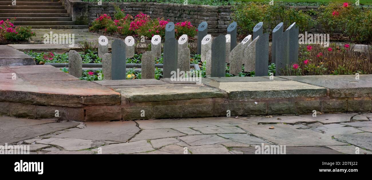 Sun Dial al Port Sunlight Village Foto Stock