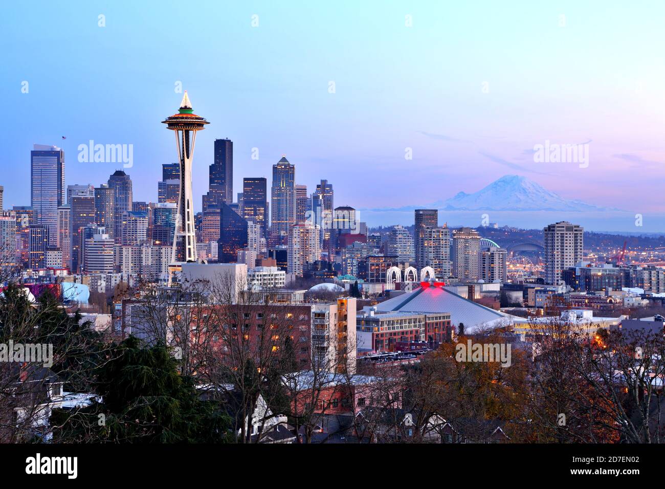 Seattle Skyline al set Foto Stock