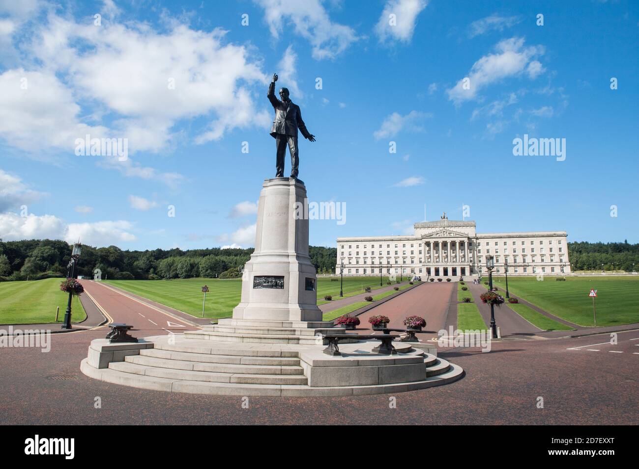 Edificio del Parlamento Stormont a Belfast, Antrim, Irlanda del Nord, Regno Unito Foto Stock