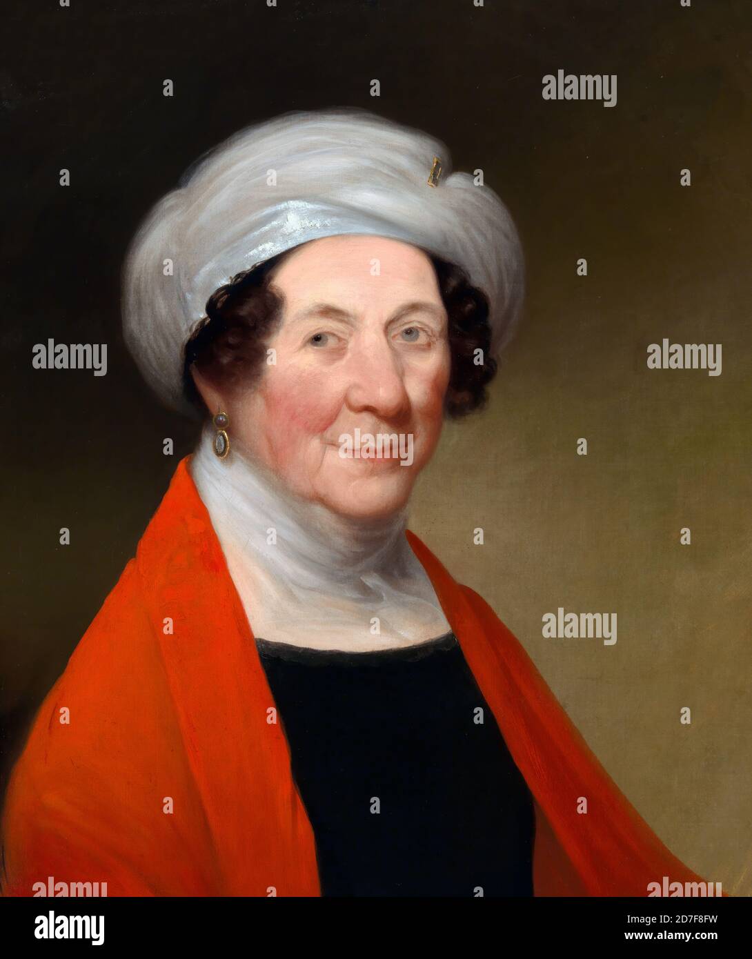 Dolley Madison. Ritratto di Dolley Todd Madison (nata Payne, 1768-1849) di William S. Elwell, olio su tela, 1848. Dolley Madison era la moglie di James Madison, il quarto presidente degli Stati Uniti Foto Stock