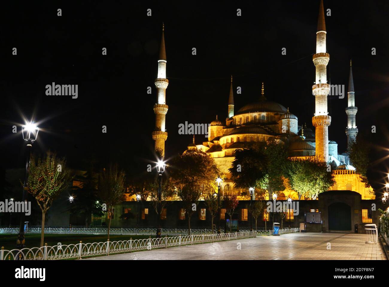 Hagia Sophia di notte a Istanbul, Turchia Foto Stock
