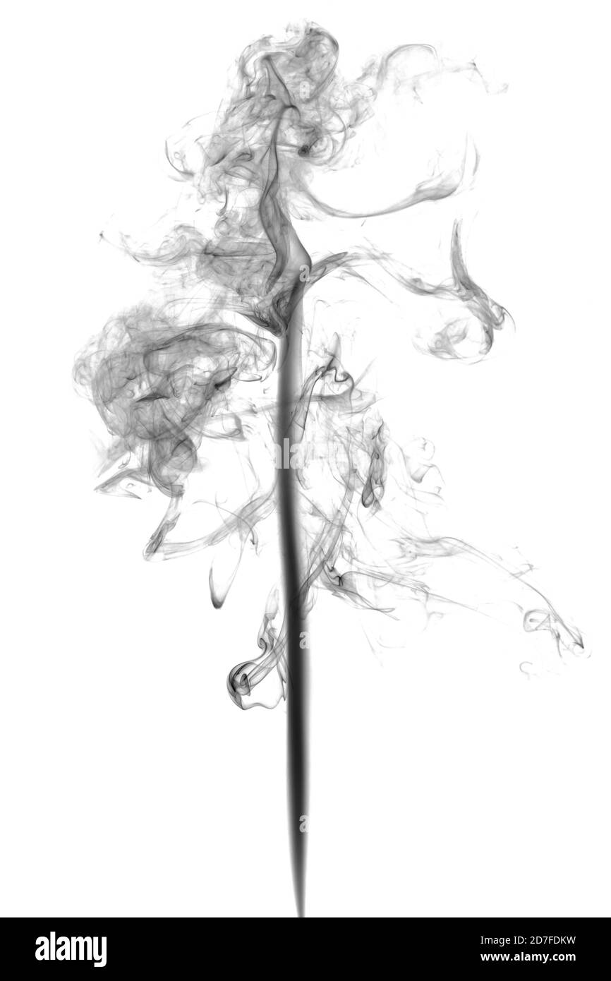 Abstract fumo scuro su sfondo chiaro Foto Stock