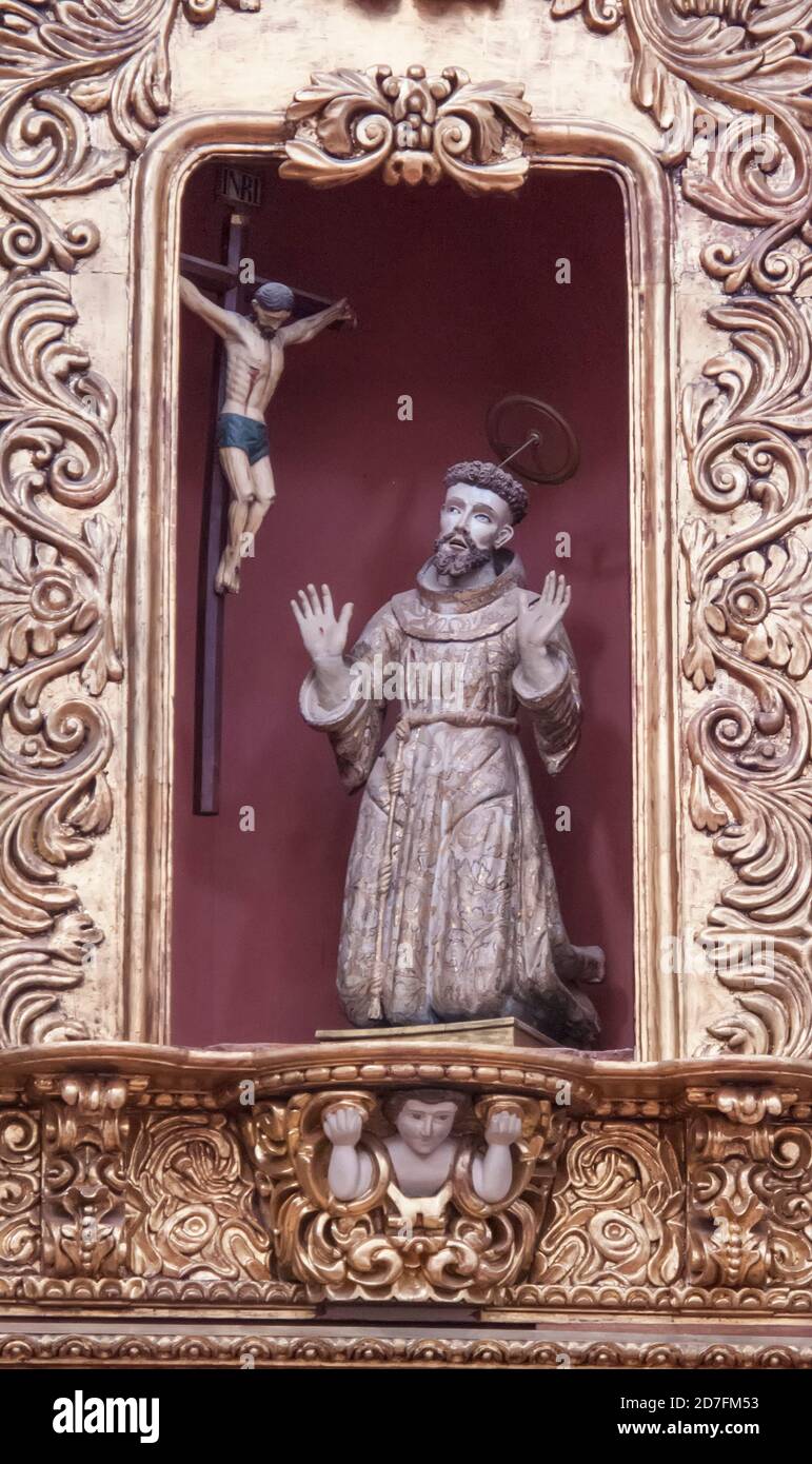 Arte religiosa coloniale spagnola Messico Foto Stock