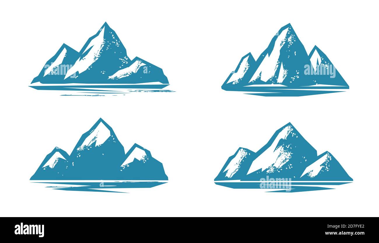 Simbolo della montagna. Alpinismo, arrampicata vettore illustrazione Illustrazione Vettoriale