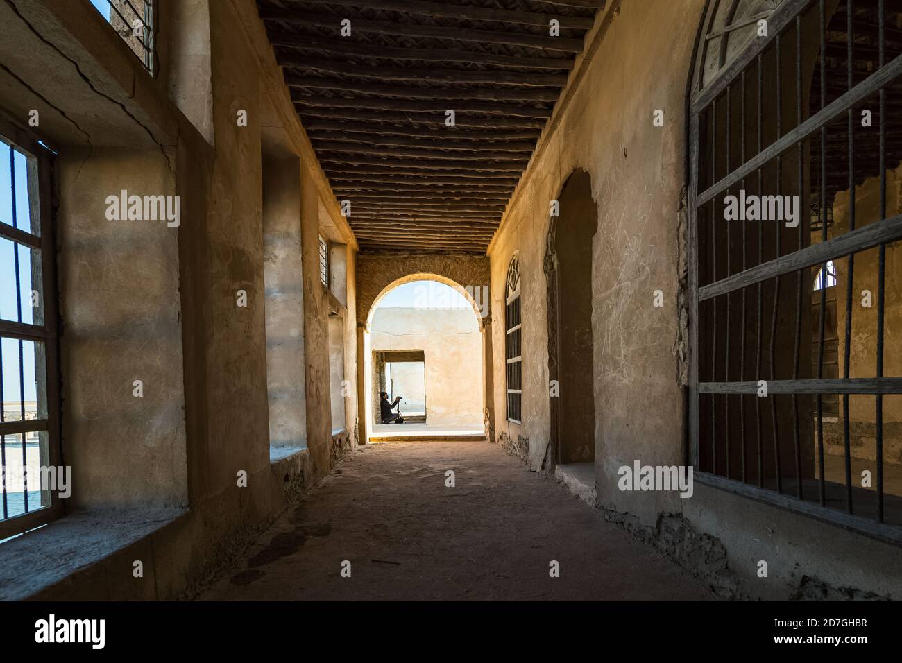 Bellissime immagini della storica vecchia porta Al-Uqair in Arabia Saudita. Foto Stock