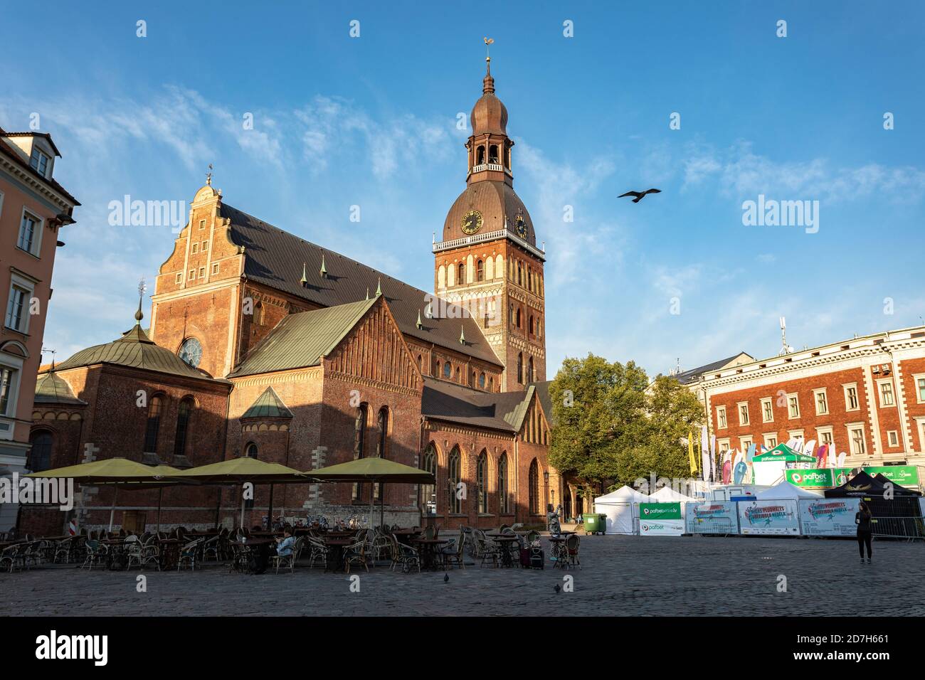 Cattedrale di riga, Downtown riga Streets, Lettonia Foto Stock