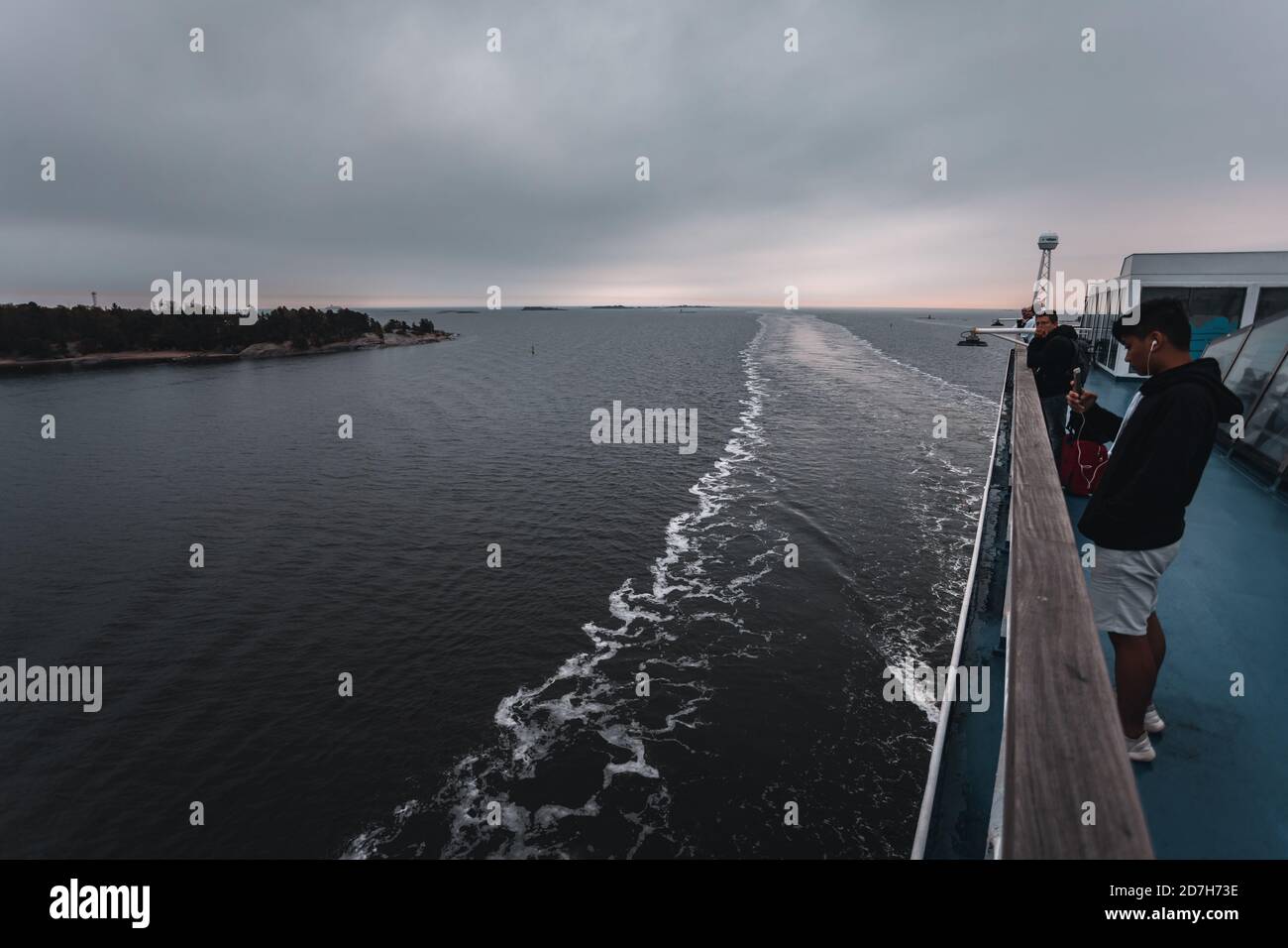 Traghetto in arrivo in Finlandia Foto Stock