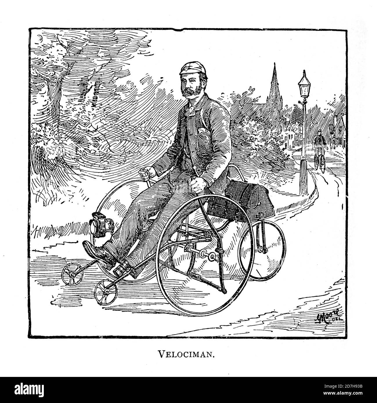 Velociman [triciclo a mano] di Wheels and Wheeling; un manuale indispensabile per i ciclisti, con oltre duecento illustrazioni di Porter, Lu Foto Stock