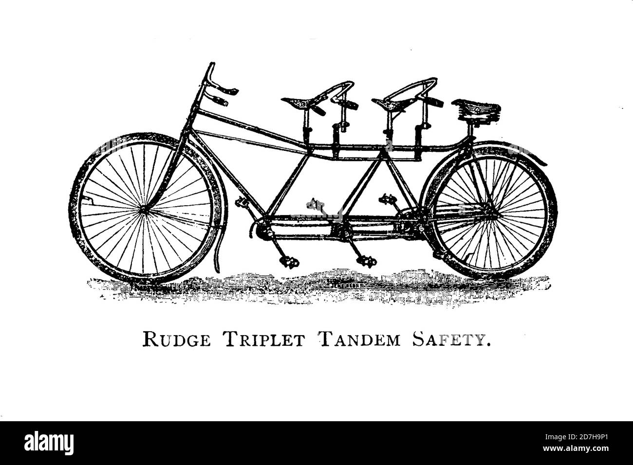 Rudge Triplet [tre piloti] Tandem bicicletta di sicurezza di Wheels and Wheeling; un manuale indispensabile per i ciclisti, con oltre duecento illustri Foto Stock
