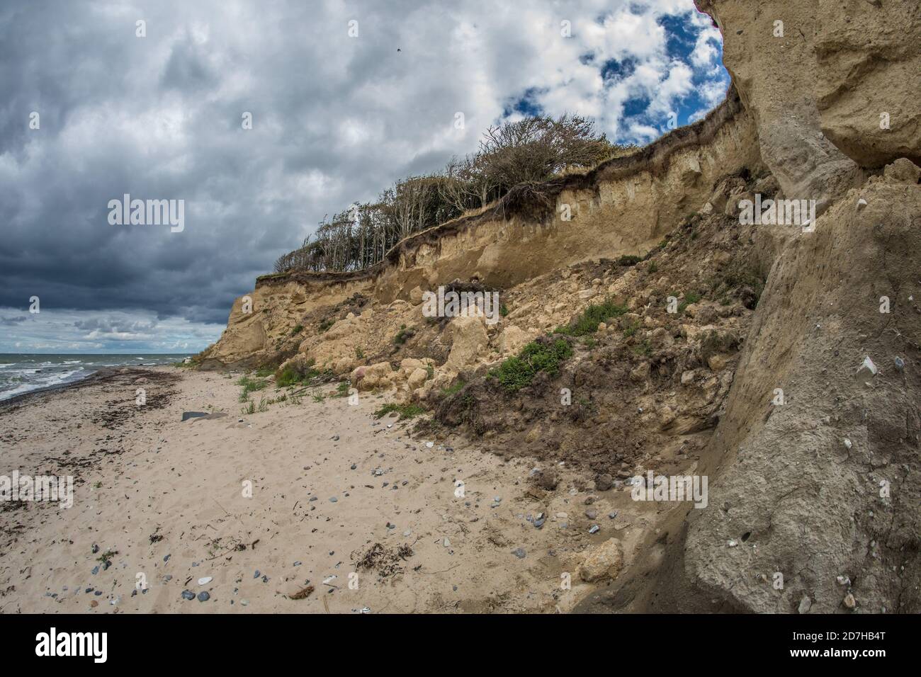 Costa ripida del Mar Baltico, riserva naturale Nordwestufer Wittow, Germania, Meclemburgo-Pomerania occidentale, Ruegen, NSG Nordwestufer Wittow Foto Stock